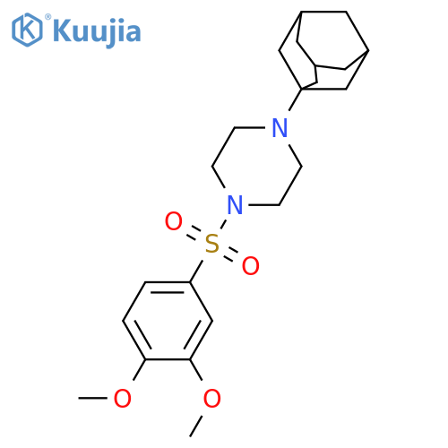 1-(adamantan-1-yl)-4-(3,4-dimethoxybenzenesulfonyl)piperazine structure
