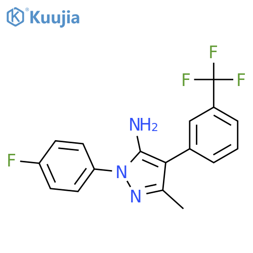 1-(4-Fluorophenyl)-3-methyl-4-3-(trifluoromethyl)phenyl-1H-pyrazol-5-amine structure