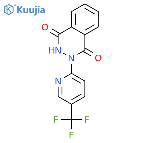 2-[5-(trifluoromethyl)pyridin-2-yl]-1,2,3,4-tetrahydrophthalazine-1,4-dione structure