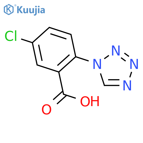 5-chloro-2-(1H-1,2,3,4-tetrazol-1-yl)benzoic acid structure
