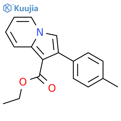 Ethyl 2-(4-methylphenyl)-1-indolizinecarboxylate structure