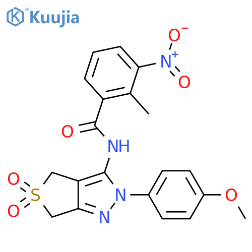 N-2-(4-methoxyphenyl)-5,5-dioxo-2H,4H,6H-5lambda6-thieno3,4-cpyrazol-3-yl-2-methyl-3-nitrobenzamide structure