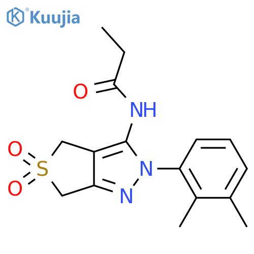 N-2-(2,3-dimethylphenyl)-5,5-dioxo-2H,4H,6H-5lambda6-thieno3,4-cpyrazol-3-ylpropanamide structure