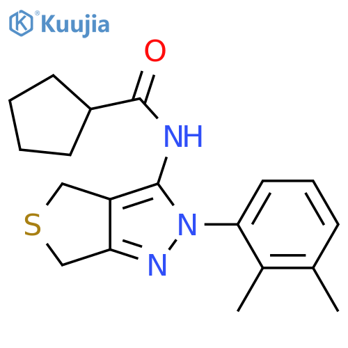 N-2-(2,3-dimethylphenyl)-2H,4H,6H-thieno3,4-cpyrazol-3-ylcyclopentanecarboxamide structure