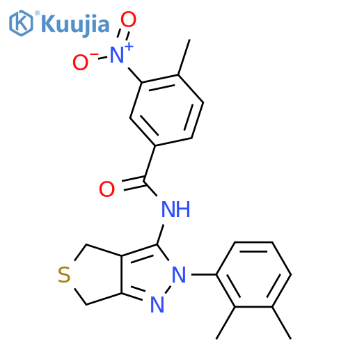 N-[2-(2,3-dimethylphenyl)-2H,4H,6H-thieno[3,4-c]pyrazol-3-yl]-4-methyl-3-nitrobenzamide structure