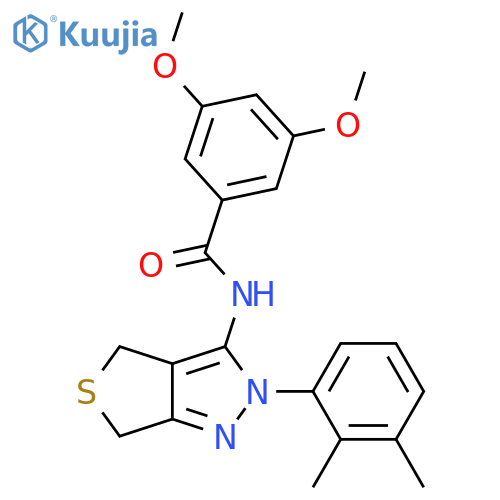 N-2-(2,3-dimethylphenyl)-2H,4H,6H-thieno3,4-cpyrazol-3-yl-3,5-dimethoxybenzamide structure