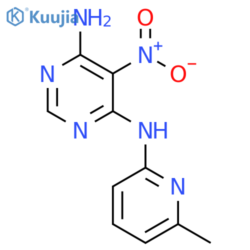 N4-(6-methylpyridin-2-yl)-5-nitropyrimidine-4,6-diamine structure