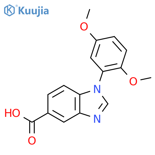 1-(2,5-Dimethoxyphenyl)-1H-benzimidazole-5-carboxylic acid structure