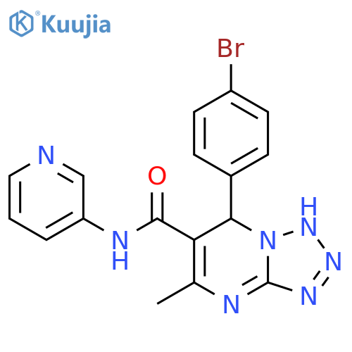 7-(4-bromophenyl)-5-methyl-N-(pyridin-3-yl)-4H,7H-1,2,3,4tetrazolo1,5-apyrimidine-6-carboxamide structure