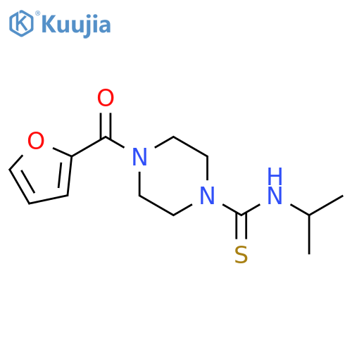 4-(furan-2-carbonyl)-N-(propan-2-yl)piperazine-1-carbothioamide structure