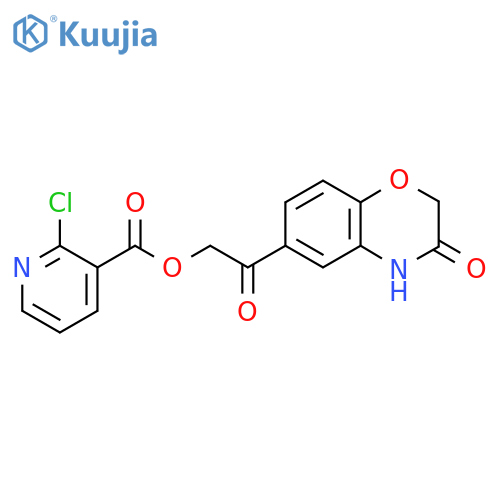 2-oxo-2-(3-oxo-3,4-dihydro-2H-1,4-benzoxazin-6-yl)ethyl 2-chloropyridine-3-carboxylate structure