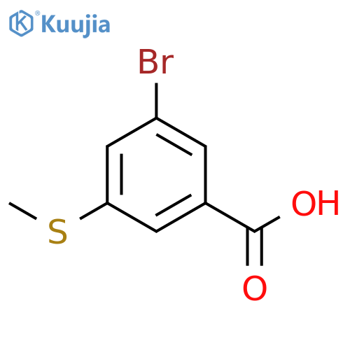 3-bromo-5-(methylsulfanyl)benzoic acid structure