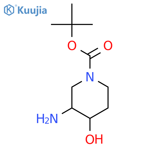 tert-butyl 3-amino-4-hydroxy-piperidine-1-carboxylate structure