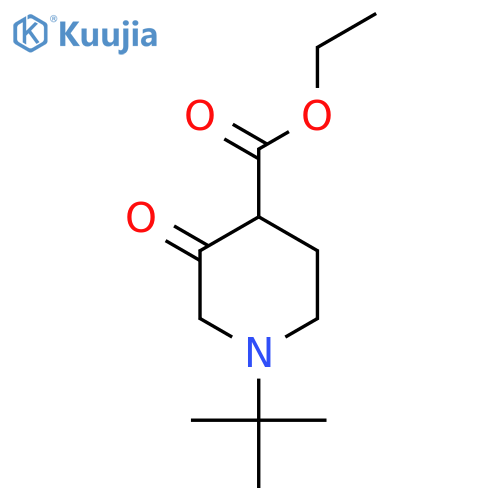 Ethyl 1-tert-butyl-3-oxopiperidine-4-carboxylate structure
