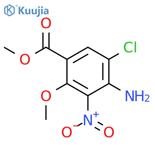 Methyl 4-Amino-5-chloro-2-methoxy-3-nitrobenzoate structure
