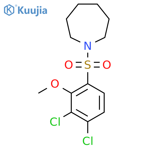 1-(3,4-dichloro-2-methoxybenzenesulfonyl)azepane structure