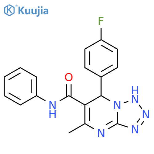 7-(4-fluorophenyl)-5-methyl-N-phenyl-4H,7H-1,2,3,4tetrazolo1,5-apyrimidine-6-carboxamide structure