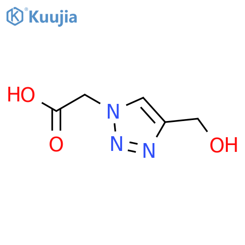 2-4-(hydroxymethyl)-1H-1,2,3-triazol-1-ylacetic acid structure