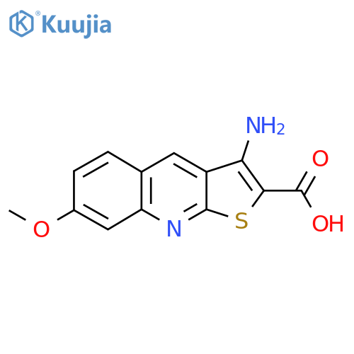 3-Amino-7-methoxy-thieno2,3-bquinoline-2-carboxylicacid structure