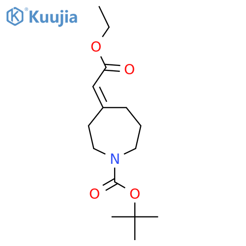 tert-Butyl (4Z)-4-(2-ethoxy-2-oxoethylidene)azepane-1-carboxylate structure