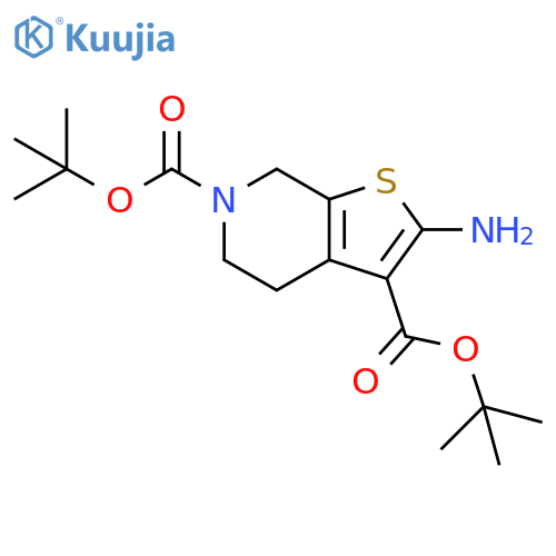 2-Amino-4,7-dihydro-5H-thieno2,3-cpyridine-3,6-dicarboxylic Acid Di-tert-butyl Ester structure