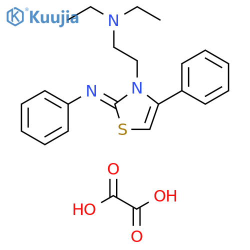 (2Z)-3-2-(diethylamino)ethyl-N,4-diphenyl-2,3-dihydro-1,3-thiazol-2-imine; oxalic acid structure