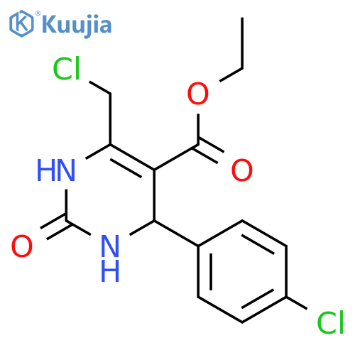 ethyl 6-(chloromethyl)-4-(4-chlorophenyl)-2-oxo-1,2,3,4-tetrahydropyrimidine-5-carboxylate structure