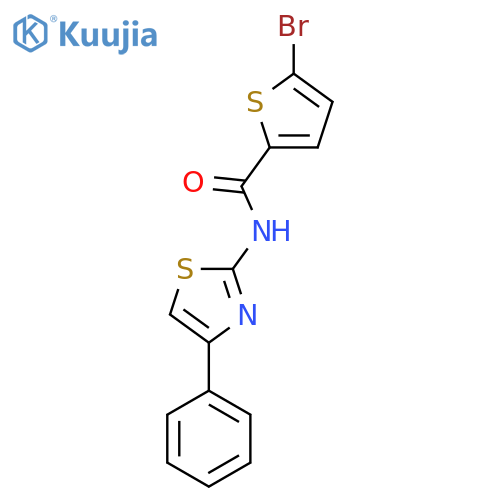 5-bromo-N-(4-phenyl-1,3-thiazol-2-yl)thiophene-2-carboxamide structure