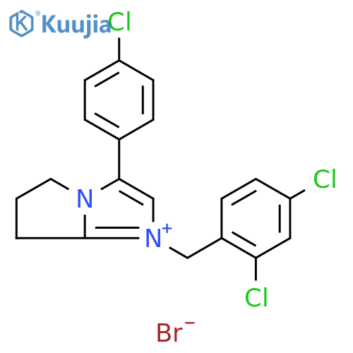 3-(4-chlorophenyl)-1-(2,4-dichlorophenyl)methyl-5H,6H,7H-pyrrolo1,2-aimidazol-1-ium bromide structure
