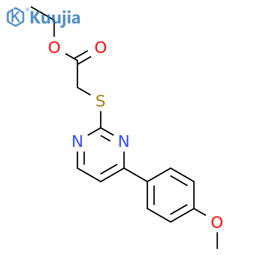 ethyl 2-{4-(4-methoxyphenyl)pyrimidin-2-ylsulfanyl}acetate structure