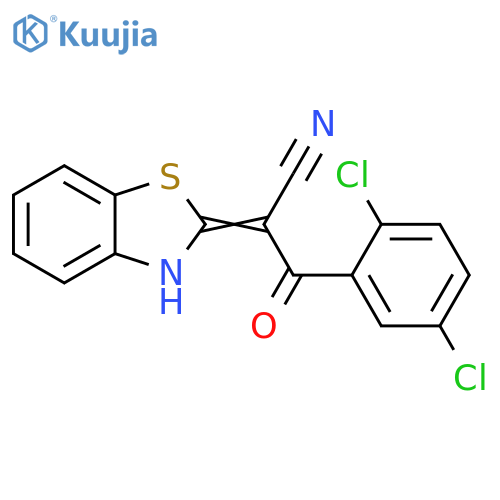3-(2,5-dichlorophenyl)-2-[(2E)-2,3-dihydro-1,3-benzothiazol-2-ylidene]-3-oxopropanenitrile structure
