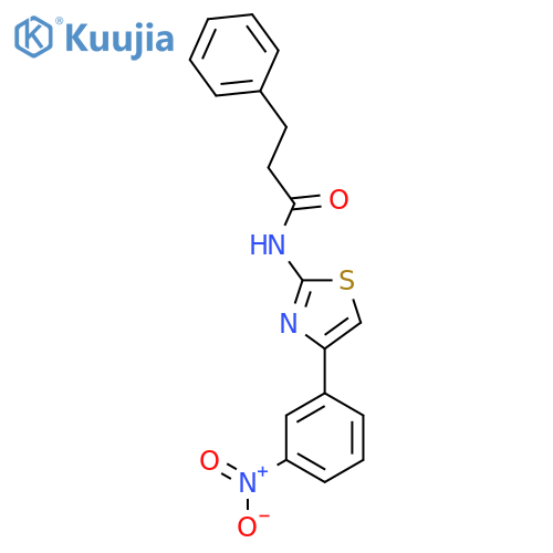 N-4-(3-nitrophenyl)-1,3-thiazol-2-yl-3-phenylpropanamide structure