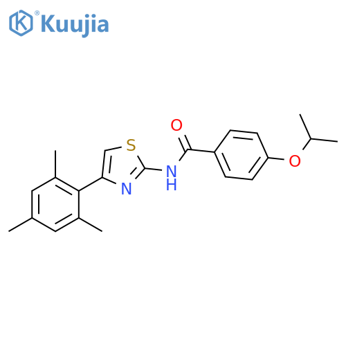 4-(propan-2-yloxy)-N-[4-(2,4,6-trimethylphenyl)-1,3-thiazol-2-yl]benzamide structure