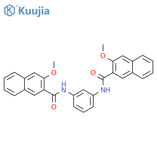 3-methoxy-N-3-(3-methoxynaphthalene-2-amido)phenylnaphthalene-2-carboxamide structure