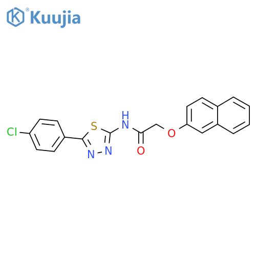 N-5-(4-chlorophenyl)-1,3,4-thiadiazol-2-yl-2-(naphthalen-2-yloxy)acetamide structure