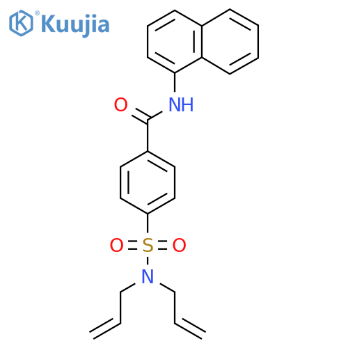 4-bis(prop-2-en-1-yl)sulfamoyl-N-(naphthalen-1-yl)benzamide structure