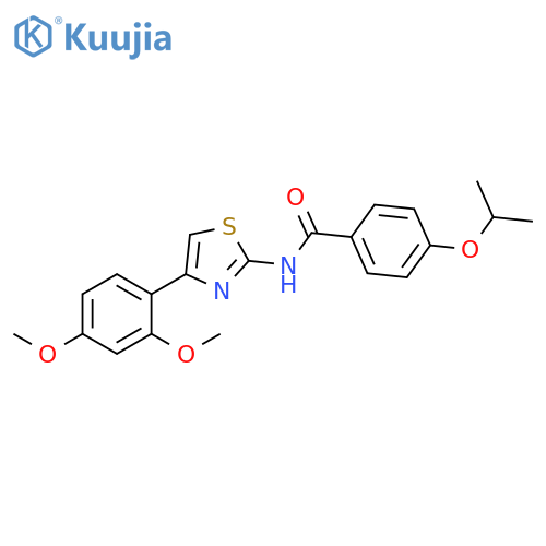 N-4-(2,4-dimethoxyphenyl)-1,3-thiazol-2-yl-4-(propan-2-yloxy)benzamide structure