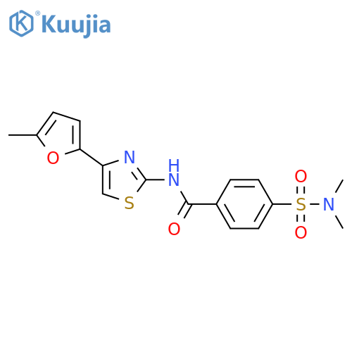 4-(dimethylsulfamoyl)-N-4-(5-methylfuran-2-yl)-1,3-thiazol-2-ylbenzamide structure