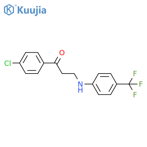 1-(4-CHLOROPHENYL)-3-[4-(TRIFLUOROMETHYL)ANILINO]-1-PROPANONE structure
