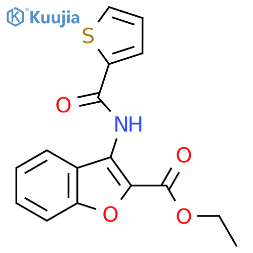 ethyl 3-(thiophene-2-amido)-1-benzofuran-2-carboxylate structure
