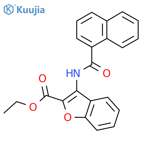 ethyl 3-(naphthalene-1-amido)-1-benzofuran-2-carboxylate structure