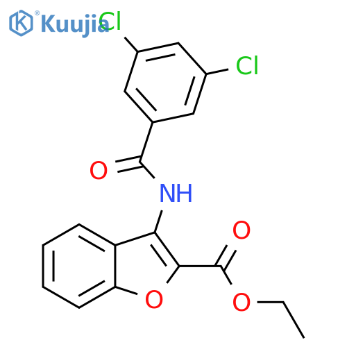 ethyl 3-(3,5-dichlorobenzamido)-1-benzofuran-2-carboxylate structure