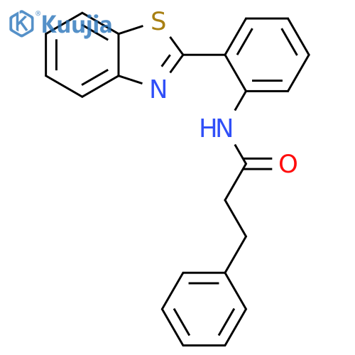 N-2-(1,3-benzothiazol-2-yl)phenyl-3-phenylpropanamide structure