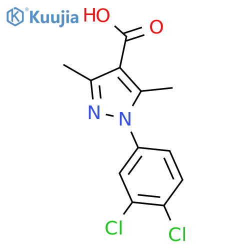 1-(3,4-Dichlorophenyl)-3,5-dimethyl-1H-pyrazole-4-carboxylic acid structure