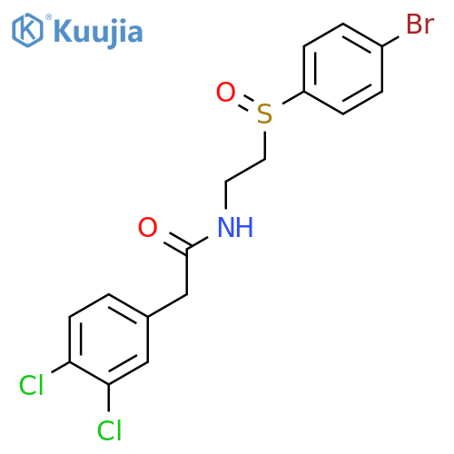 Benzeneacetamide, N-[2-[(4-bromophenyl)sulfinyl]ethyl]-3,4-dichloro- structure