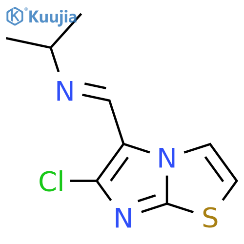 (E)-({6-chloroimidazo2,1-b1,3thiazol-5-yl}methylidene)(propan-2-yl)amine structure