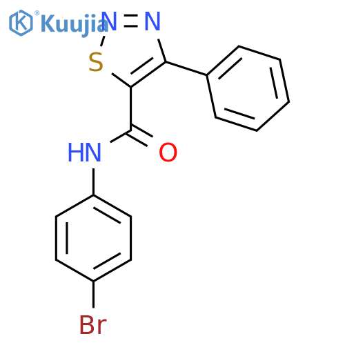 N-(4-Bromophenyl)-4-phenyl-1,2,3-thiadiazole-5-carboxamide structure