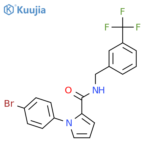 1-(4-bromophenyl)-N-[[3-(trifluoromethyl)phenyl]methyl]pyrrole-2-carboxamide structure