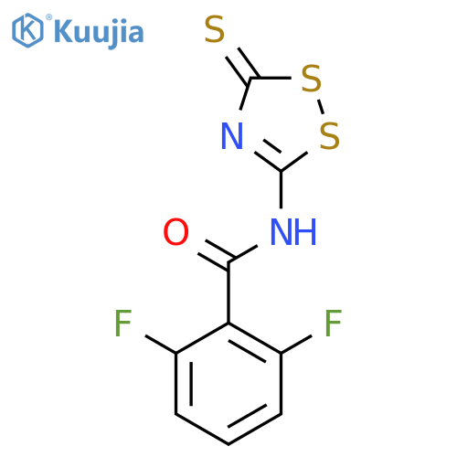 2,6-Difluoro-N-(3-sulfanylidene-3H-1,2,4-dithiazol-5-yl)benzamide structure
