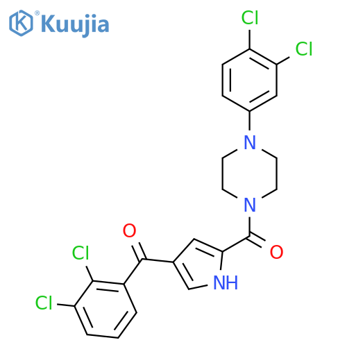 (2,3-DICHLOROPHENYL)(5-([4-(3,4-DICHLOROPHENYL)PIPERAZINO]CARBONYL)-1H-PYRROL-3-YL)METHANONE structure